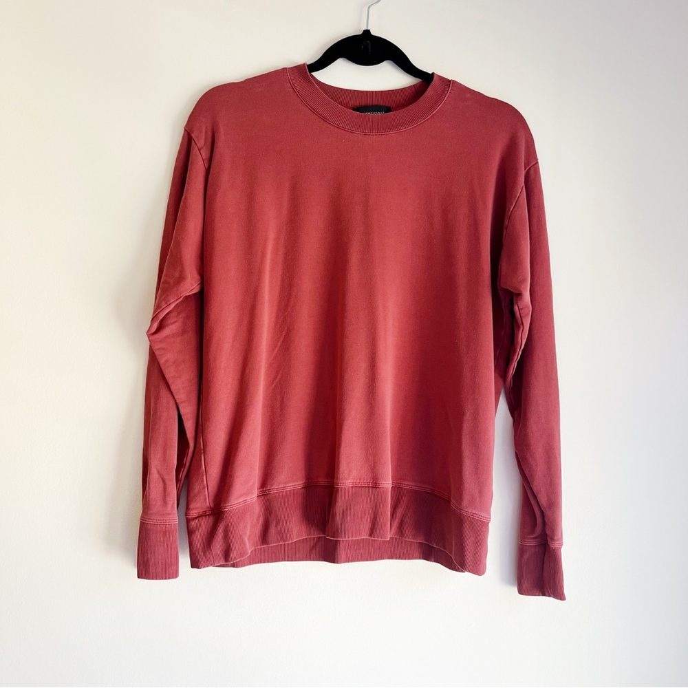 Summersalt casual lightweight rust red pullover sweatshirt size small